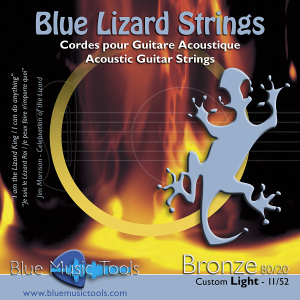 Cordes bronze 80/20 pour guitare folk - tirant custom light 11-52