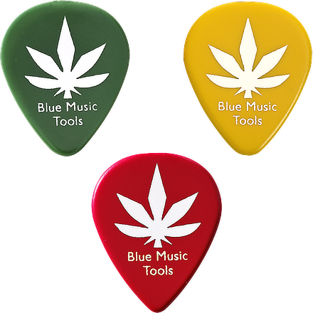 Médiators pour guitare Blue Turtle Rasta